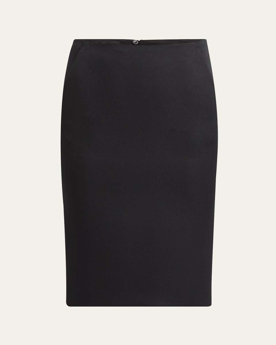 Techno Scuba Pencil Skirt